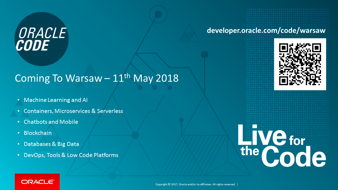 Oracle Code Warszawa - maj 2018