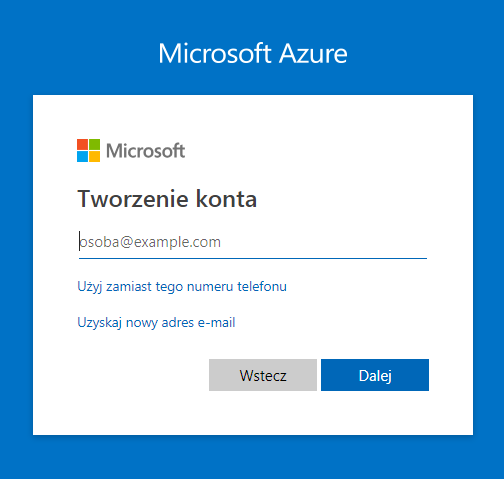 Instrukcja Microsoft Azure