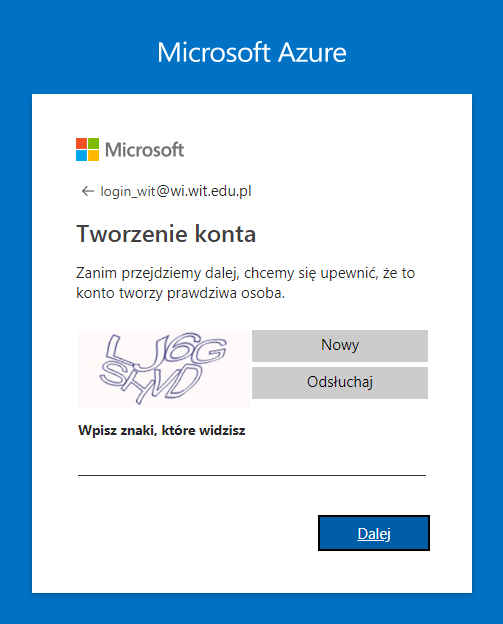 Instrukcja Microsoft Azure