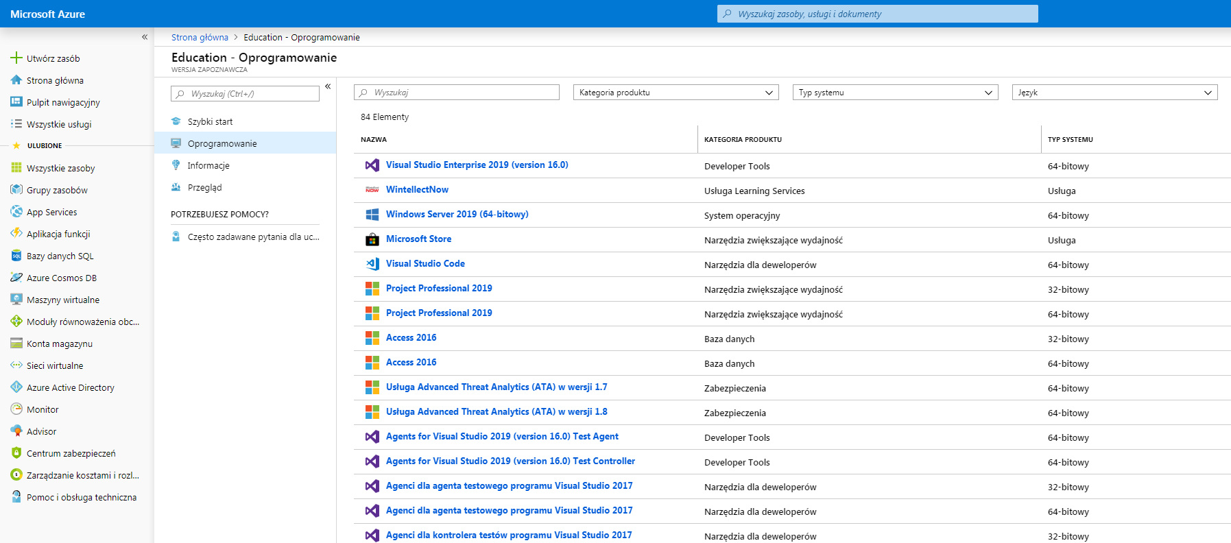 Instrukcja Microsoft Azure