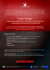Game Design - organizacja, pragmatyka i umiejętności specjalistyczne – z udziałem przedstawicieli CD Projekt RED