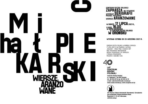 Wystawa serigrafii „Wiersze aranżowane” - Michał Piekarski